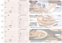Pizza Dual Purpose Voucher Business Checks | BU3-7CDS08-DPV