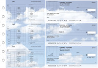 Clouds Multi-Purpose Corner Voucher Business Checks | BU3-7CDS21-MPV