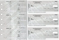 Brushed Metal Itemized Disbursement Payroll Designer Business Checks | BU3-7CDS23-IDP
