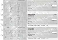 Brushed Metal Multi-Purpose Hourly Voucher Business Checks | BU3-7CDS23-MPH