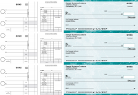Teal Marble Disbursement Payroll Business Checks | BU3-7EMA01-FSP
