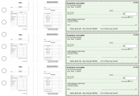 Green Safety Multi-Purpose Salary Voucher Business Checks | BU3-7GRN01-MPS