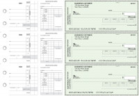 Green Safety Payroll Invoice Business Checks | BU3-7GRN01-PIN