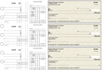 Tan Parchment Disbursement Payroll Business Checks | BU3-7TPM01-FSP