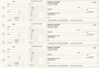 Tan Knit Dual Purpose Voucher Business Checks | BU3-7TPM02-DPV