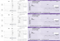 Purple Marble Payroll Invoice Business Checks | BU3-7UMA01-PIN
