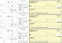 Yellow Safety Disbursement Payroll Business Checks | BU3-7YEL01-FSP