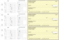 Yellow Safety Multi-Purpose Hourly Voucher Business Checks | BU3-7YEL01-MPH