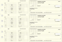 Yellow Knit Multi-Purpose Corner Voucher Business Checks | BU3-7YEL02-MPV