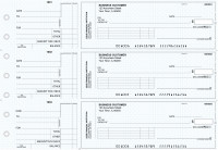 Blue Knit Standard Invoice Business Checks | BU3-BLU02-SNV