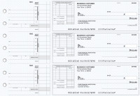 Blue Knit Itemized Invoice Business Checks | BU3-BLU02-TNV