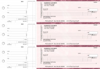 Burgundy Marble Itemized Counter Signature Business Checks | BU3-BMA01-ICS