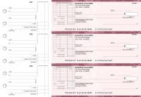 Burgundy Marble Standard Itemized Invoice Business Checks | BU3-BMA01-SII