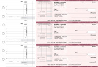 Burgundy Marble Itemized Invoice Business Checks | BU3-BMA01-TNV