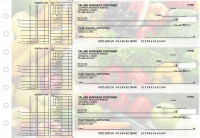 Fresh Produce Multi Purpose Designer Business Checks | BU3-CDS09-DEP