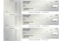 Brushed Metal Accounts Payable Designer Business Checks | BU3-CDS23-DED