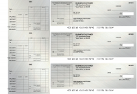 Brushed Metal General Itemized Invoice Business Checks | BU3-CDS23-GII
