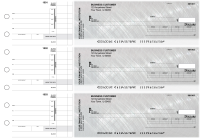 Brushed Metal Invoice Business Checks | BU3-CDS23-INV