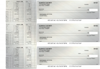 Brushed Metal Payroll Designer Business Checks | BU3-CDS23-PAY