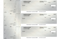 Brushed Metal Standard Mailer Business Checks | BU3-CDS23-SML