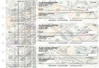 Money Multi Purpose Designer Business Checks | BU3-CDS31-DEP