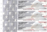 American Flag Multi Purpose Designer Business Checks | BU3-CDS32-DEP