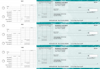 Teal Marble General Itemized Invoice Business Checks | BU3-EMA01-GII
