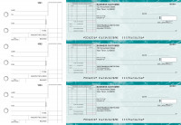 Teal Marble Standard Itemized Invoice Business Checks | BU3-EMA01-SII