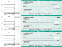 Teal Marble Standard Business Checks | BU3-EMA01-STA