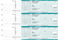 Teal Marble Itemized Invoice Business Checks | BU3-EMA01-TNV