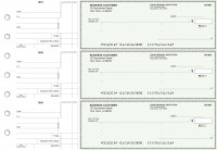 Green Safety Standard Mailer Business Checks | BU3-GRN01-SML