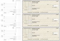 Tan Parchment Standard Itemized Invoice Business Checks | BU3-TPM01-SII