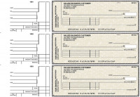 Tan Parchment Standard Invoice Business Checks | BU3-TPM01-SNV