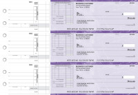 Purple Marble Itemized Invoice Business Checks | BU3-UMA01-TNV