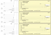 Yellow Safety Itemized Counter Signature Business Checks | BU3-YEL01-ICS