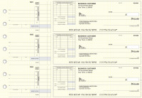 Yellow Knit Itemized Invoice Business Checks | BU3-YEL02-TNV