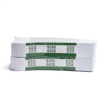 Dark Green Barred $250 Currency Bands  | CBB-005