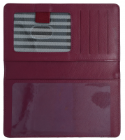 Burgundy Premium Leather Checkbook Cover  | CLG-BRG01