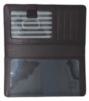 Dark Brown Premium Leather Checkbook Cover | CLG-BRN02