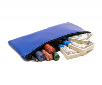 Blue Zipper Bank Bag, 5.5" X 10.5" | CUR-014