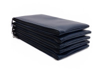 Navy Blue Zipper Bank Bag, 5.5" X 10.5" | CUR-016