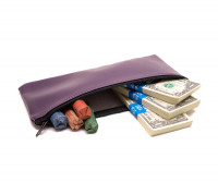 Purple Zipper Bank Bag, 5.5" X 10.5" | CUR-017