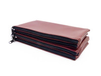 Burgundy Zipper Bank Bag, 5.5" X 10.5" | CUR-018