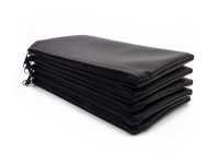 Black Zipper Bank Bag, 5.5" X 10.5" | CUR-019