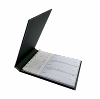 Black Business 7 Ring Check Binder | CVB-BLA01