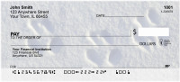 Snowy Animal Tracks Personal Checks | GEO-30