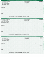 Green Safety 3 Per Page Laser Checks | L3C-GS