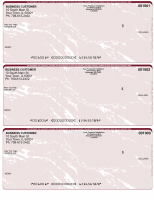 Burgundy Marble 3 Per Page Laser Checks | L3C-UM