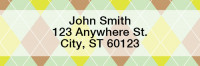 Vertical Argyle Narrow Address Labels | LRGEO-11