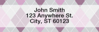 Vertical Argyle Narrow Address Labels | LRGEO-11